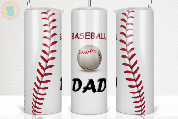 Baseball Dad 20Oz Tumbler Wrap Png: Graphics for Crafts