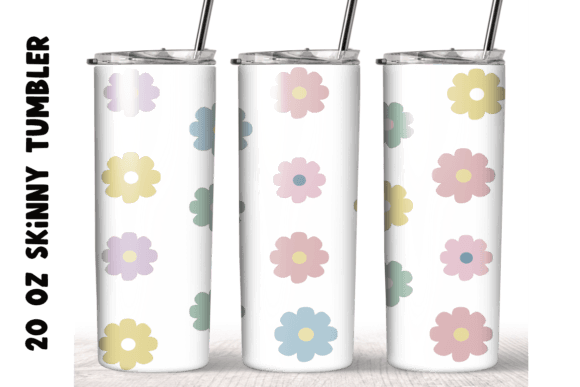 Boho Daisies Tumbler Graphics for Crafts