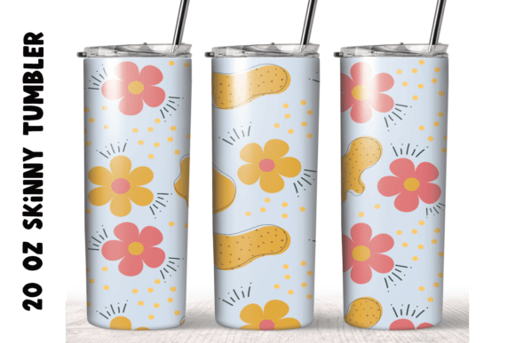 Boho Flowers Tumbler Wrap: Graphics for Crafts Brands