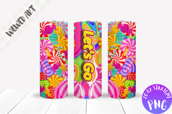 Candy 20 Oz Skinny Tumbler Wrap: Graphics for Crafts & Branding