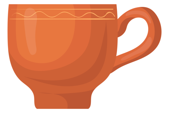Ceramic Mug Icon. Graphics & Illustrations