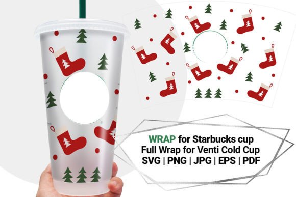 Christmas 24oz Tumbler Wrap: Graphics for Crafts & Seasonal Content