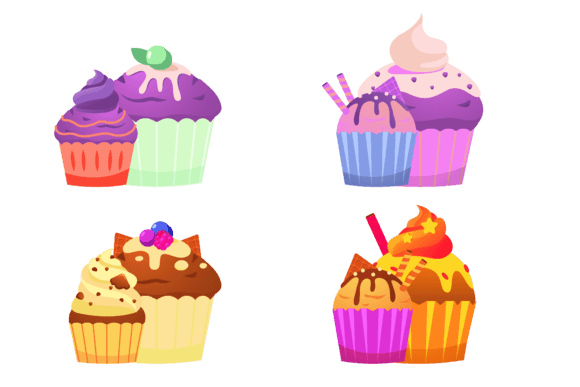 Cup Cake Design: Graphics & Illustrations for Creative Sellers