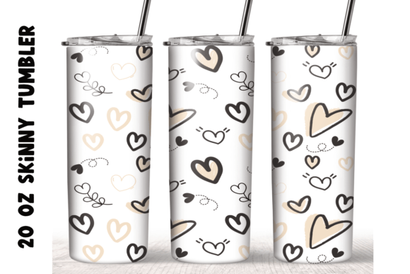 Cute Valentine Heart Tumbler Wrap: Graphics for Crafts