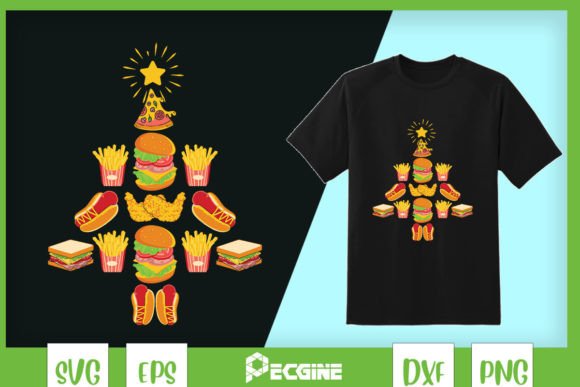 Fast Food Christmas Tree SVG: Graphics for Crafts
