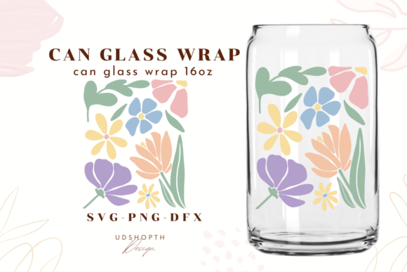 Flower Beer Can Glass Svg: Graphics and Crafts