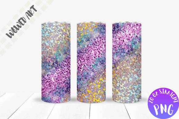 Glitter 20 Oz Skinny Tumbler Wrap: Graphics for Crafts & Content