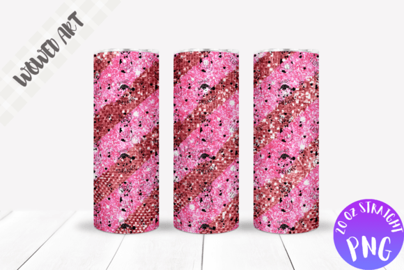 Glitter Cats 20oz Skinnt Tumbler Wrap: Graphics for Crafts & Content