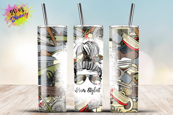 Hair Stylist Tumbler Seamless 20oz Wrap: Graphics for Crafts