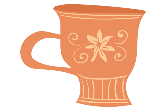 Hand Drawn Mug Icon. Ceramic Tea Cup Graphics