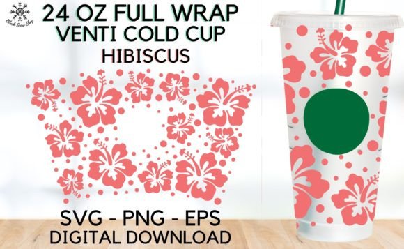 Hibiscus Wrap Venti Cold Cup Graphics
