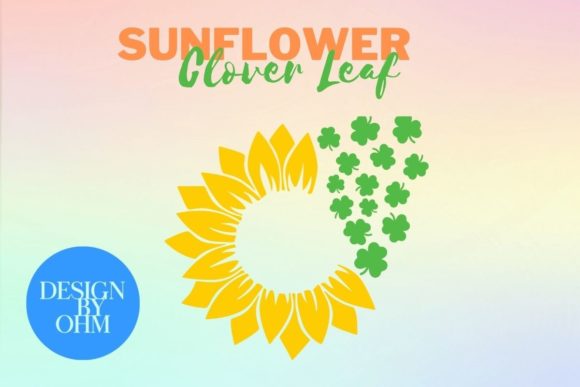 Sunflower Clover Leaf Svg: Graphics for Crafts & Content