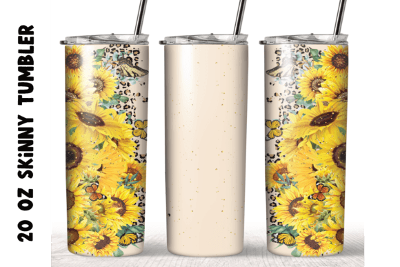 Sunflower Watercolor Sublimation Tumbler: Graphics for Crafts