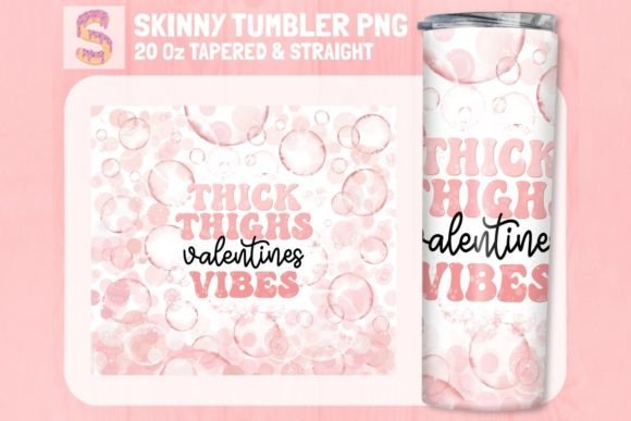 Valentines Vibes Skinny Tumbler PNG — Graphics for Crafts