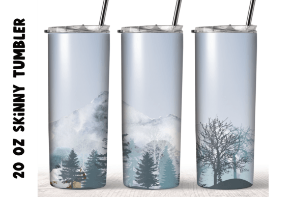 Watercolor 20oz Skinny Tumbler Wrap Graphics for Crafts